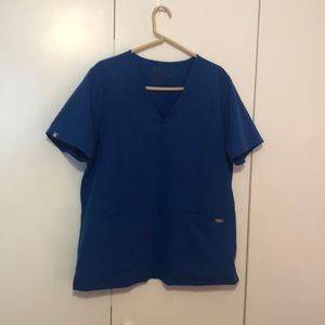 Figs Casma 3 pocket Technical Collection Women’s Size XL  Blue Scrub Top